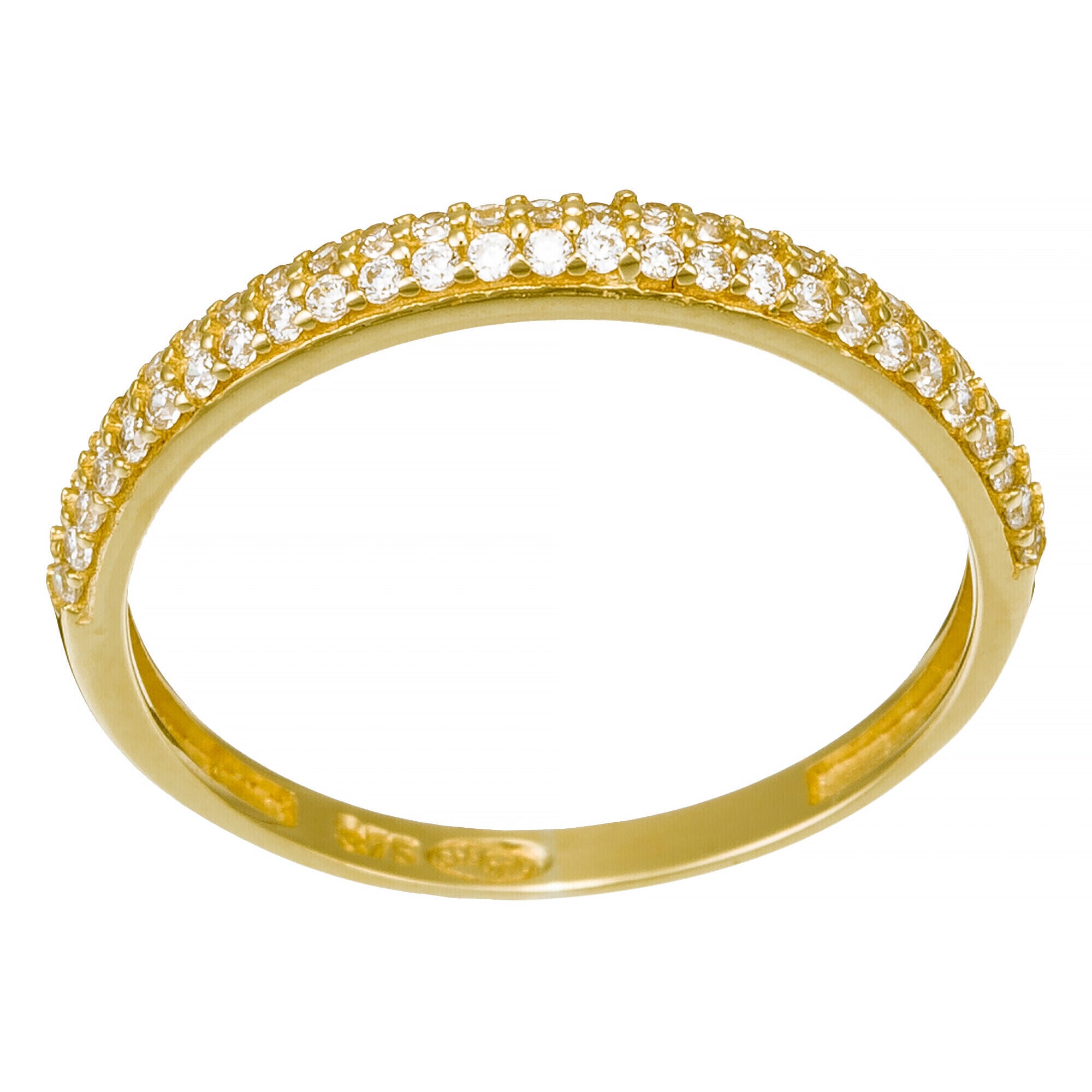"Amour Innocent" Ring - Yellow Gold 375/1000 And Zirconium