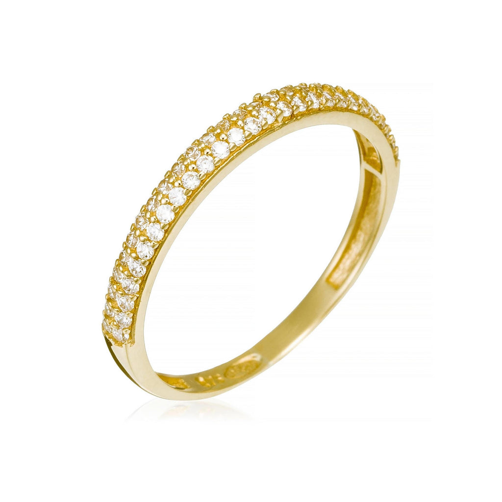 “Innocent Love” Ring 375/1000 Yellow Gold And Zirconium