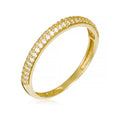 “Innocent Love” Ring 375/1000 Yellow Gold And Zirconium