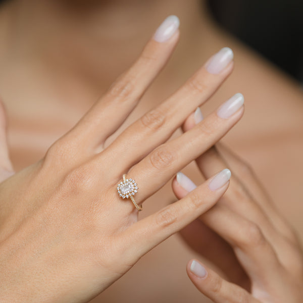 Bague "My Queen" Or Jaune 375/1000 Et Zirconium