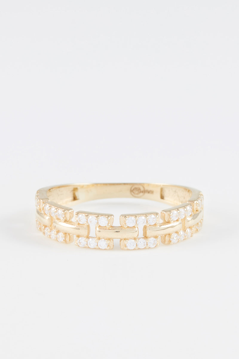 Sortija “Ana” Oro Amarillo 375/1000 Y Circonitas