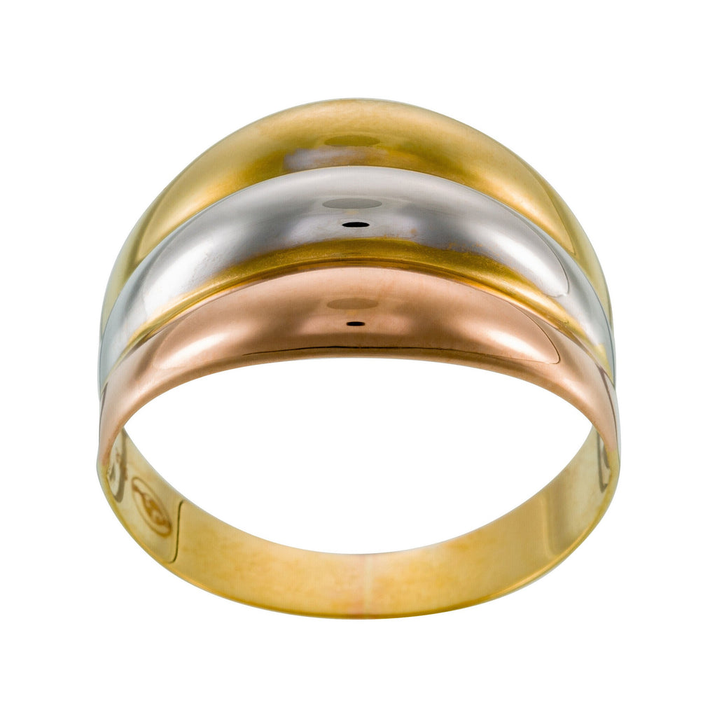 "Trianon" Ring - Yellow Gold, Rose Gold And White Gold 375/1000