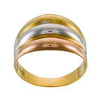 "Trianon" Ring - Yellow Gold, Rose Gold And White Gold 375/1000