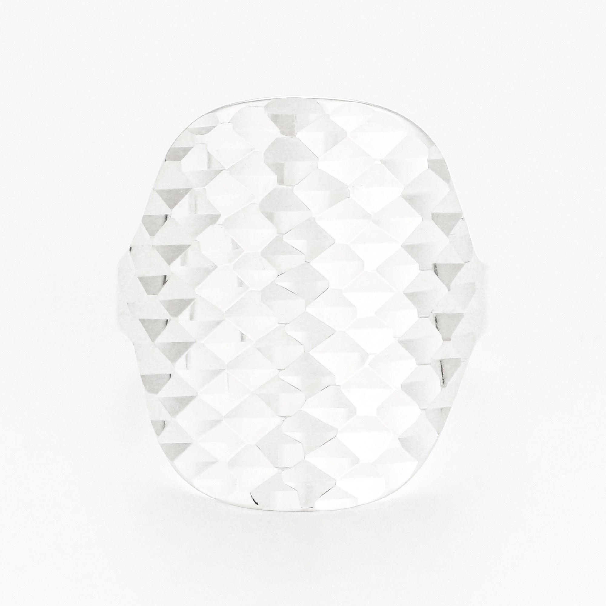 “Armadillo” Ring 375/1000 White Gold