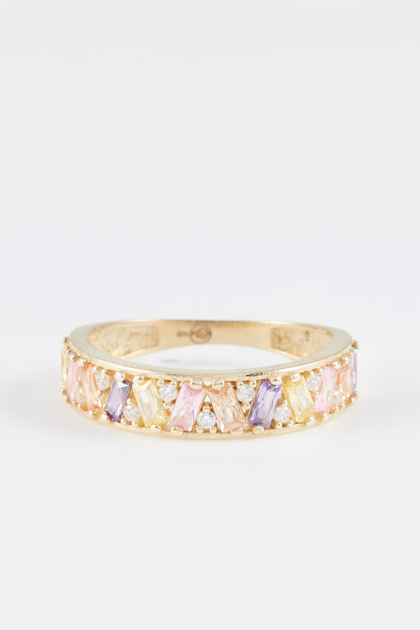 “Brighton” Ring 375/1000 Yellow Gold And Precious Stone