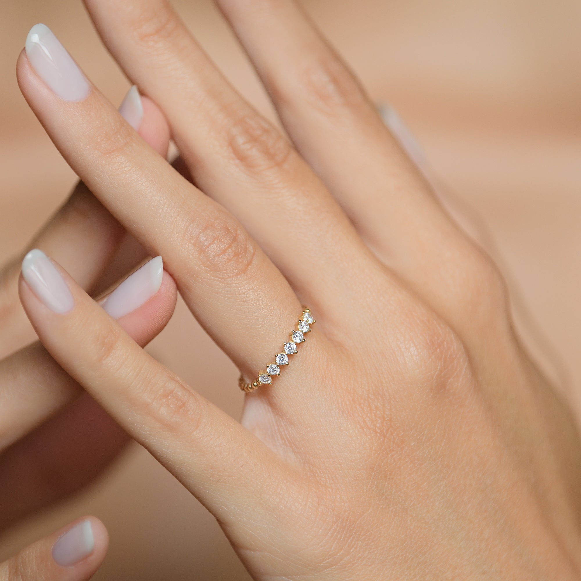 Bague "Bella" Or Jaune 375/1000 Et Zirconium