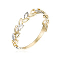 “Detached Leaf” Ring 375/1000 Two-tone Gold