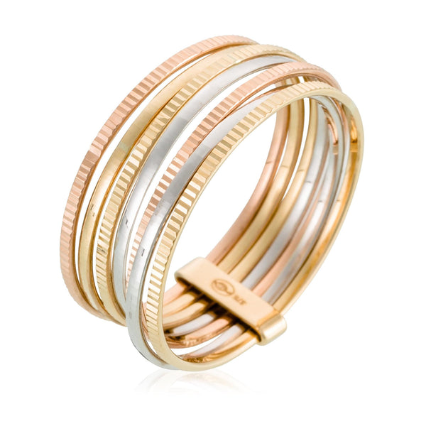 "Acapulco" Ring  Tricolour Gold 375/1000