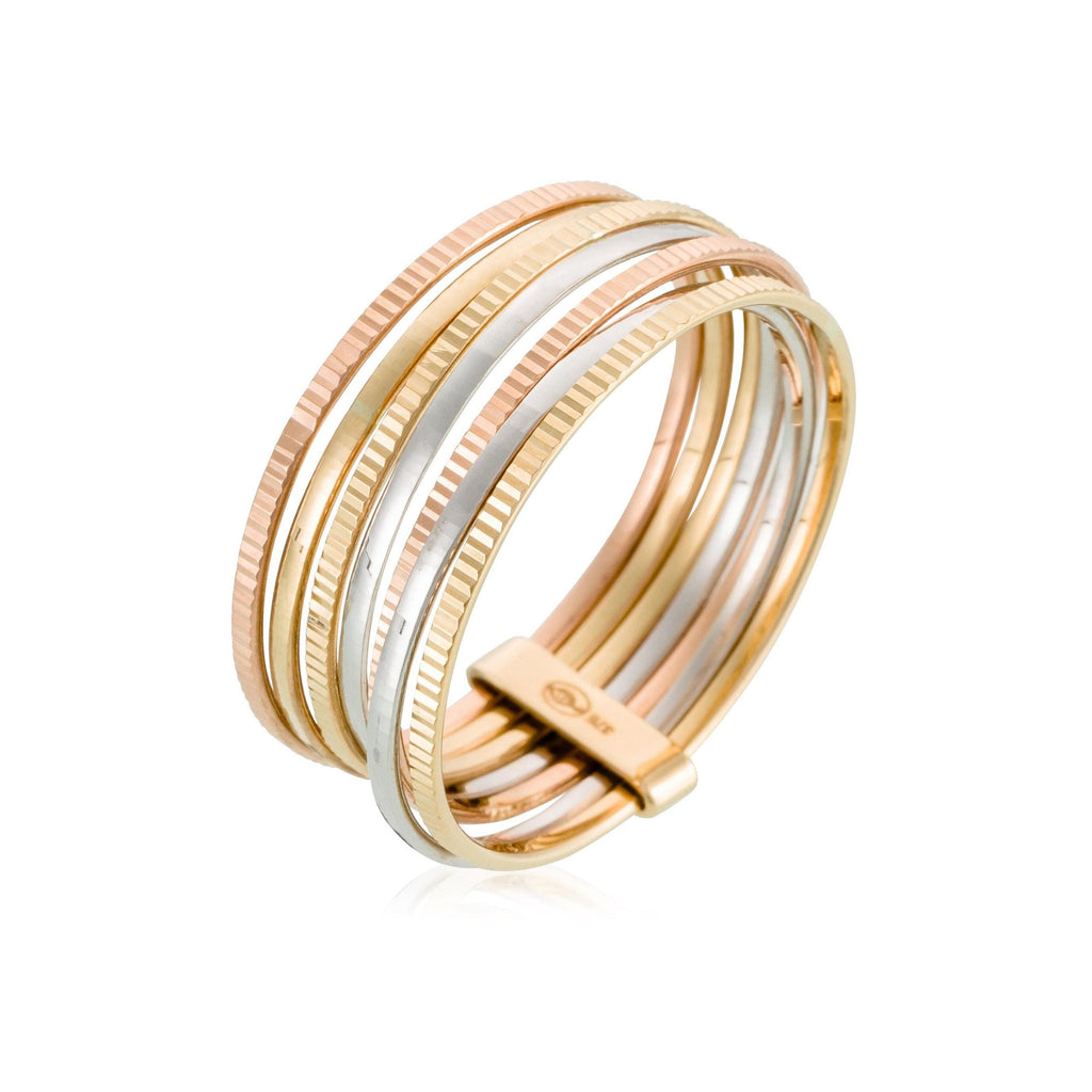 “Acapulco” Ring 375/1000 Tricolor Gold