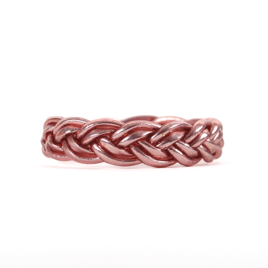Bracelet Bouddhiste Double-Tressé Pink Gold