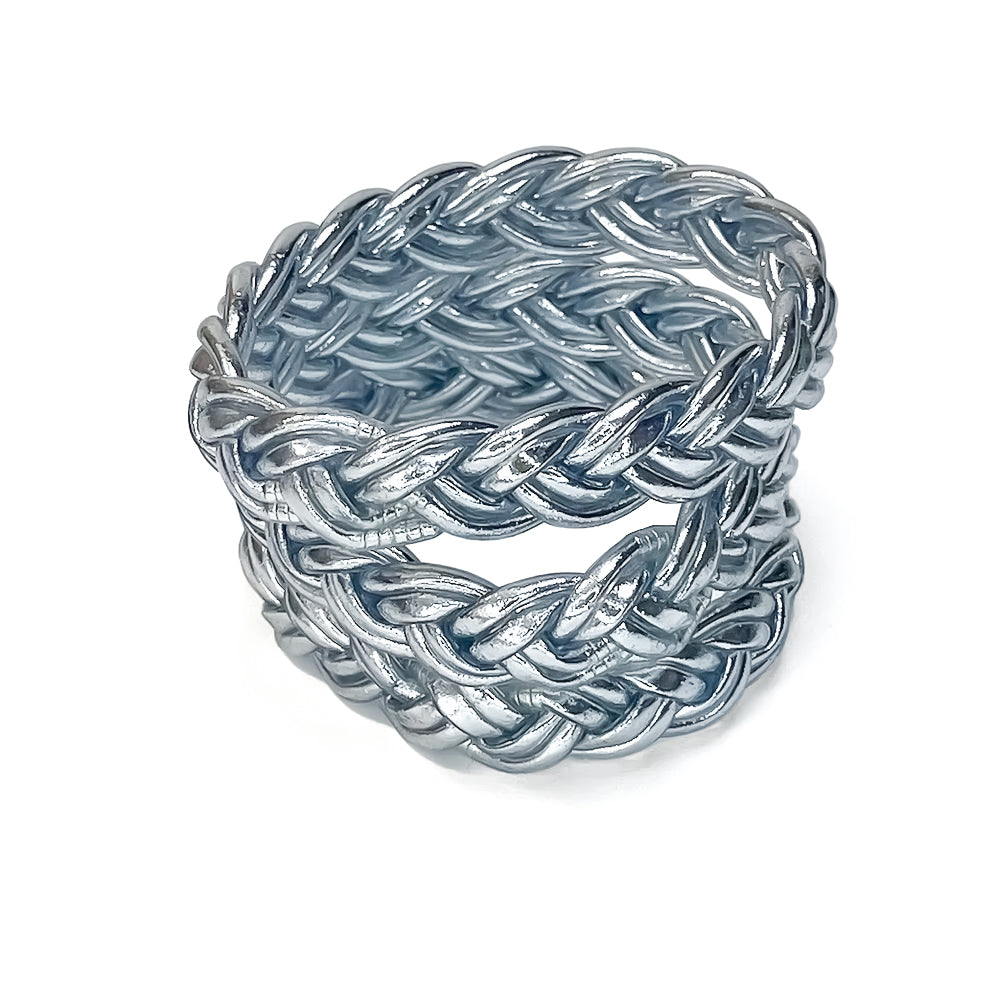 Pulsera Budista Doble-Trenzada Silver