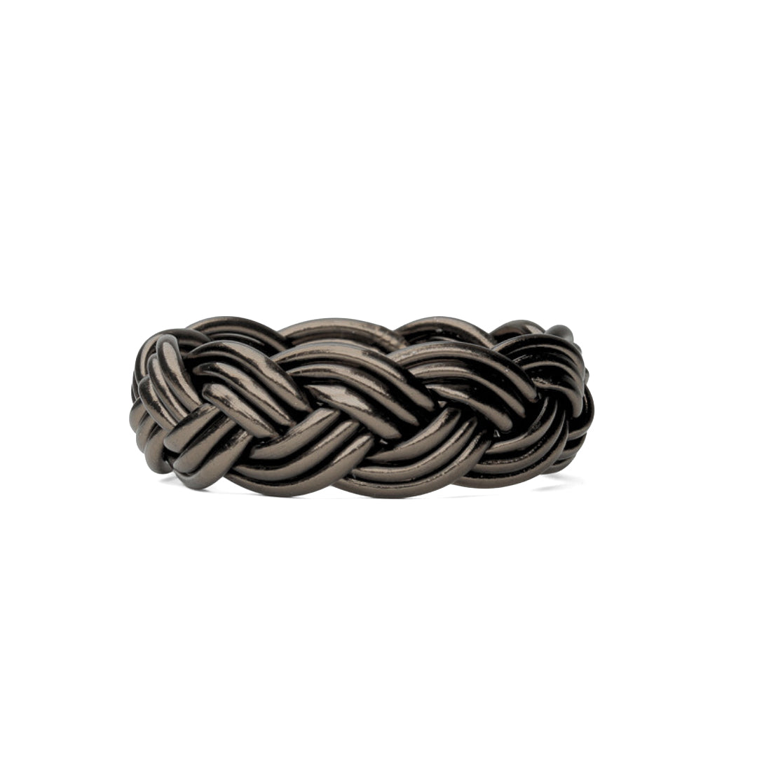 Maxi-Braided Black Buddhist Bracelet