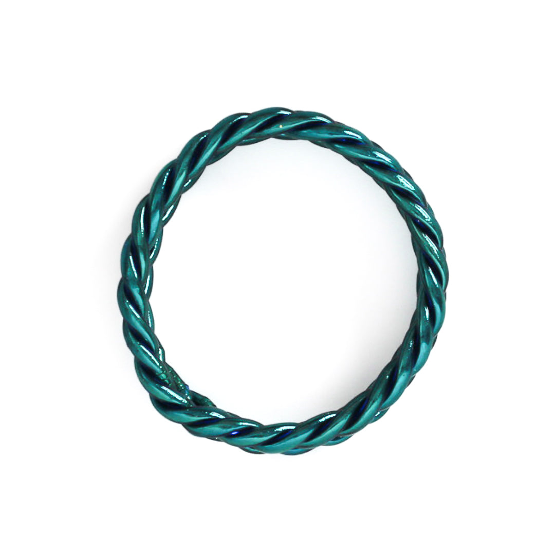 Pulsera Budista Trenzada Azul Pavo Real