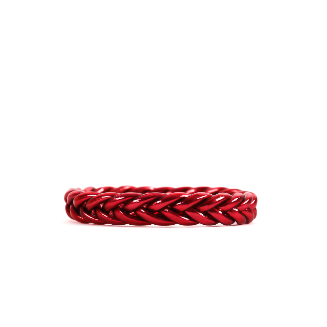 Pulsera Budista Trenzada Burdeos