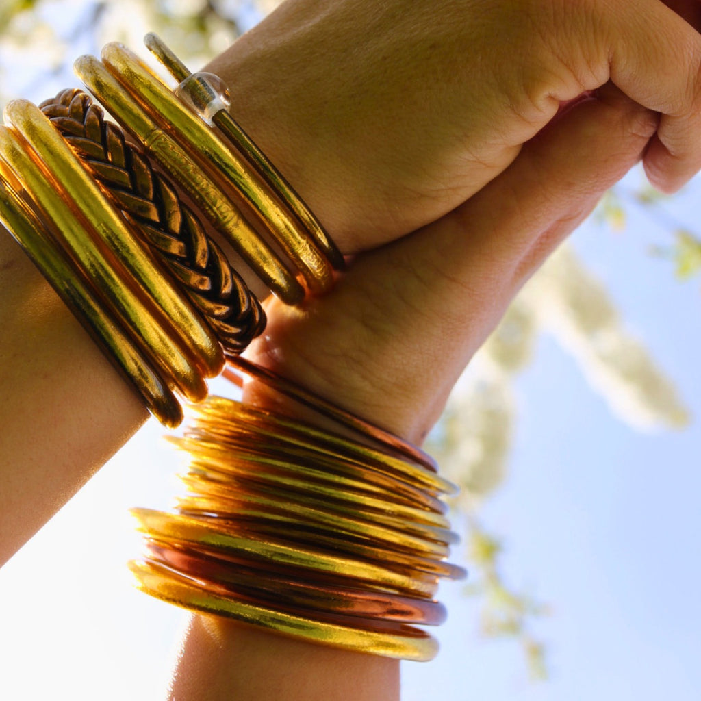 Braided Buddhist Bracelet Caramel