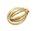 “Perfect Connection” Ring 375/1000 Yellow Gold