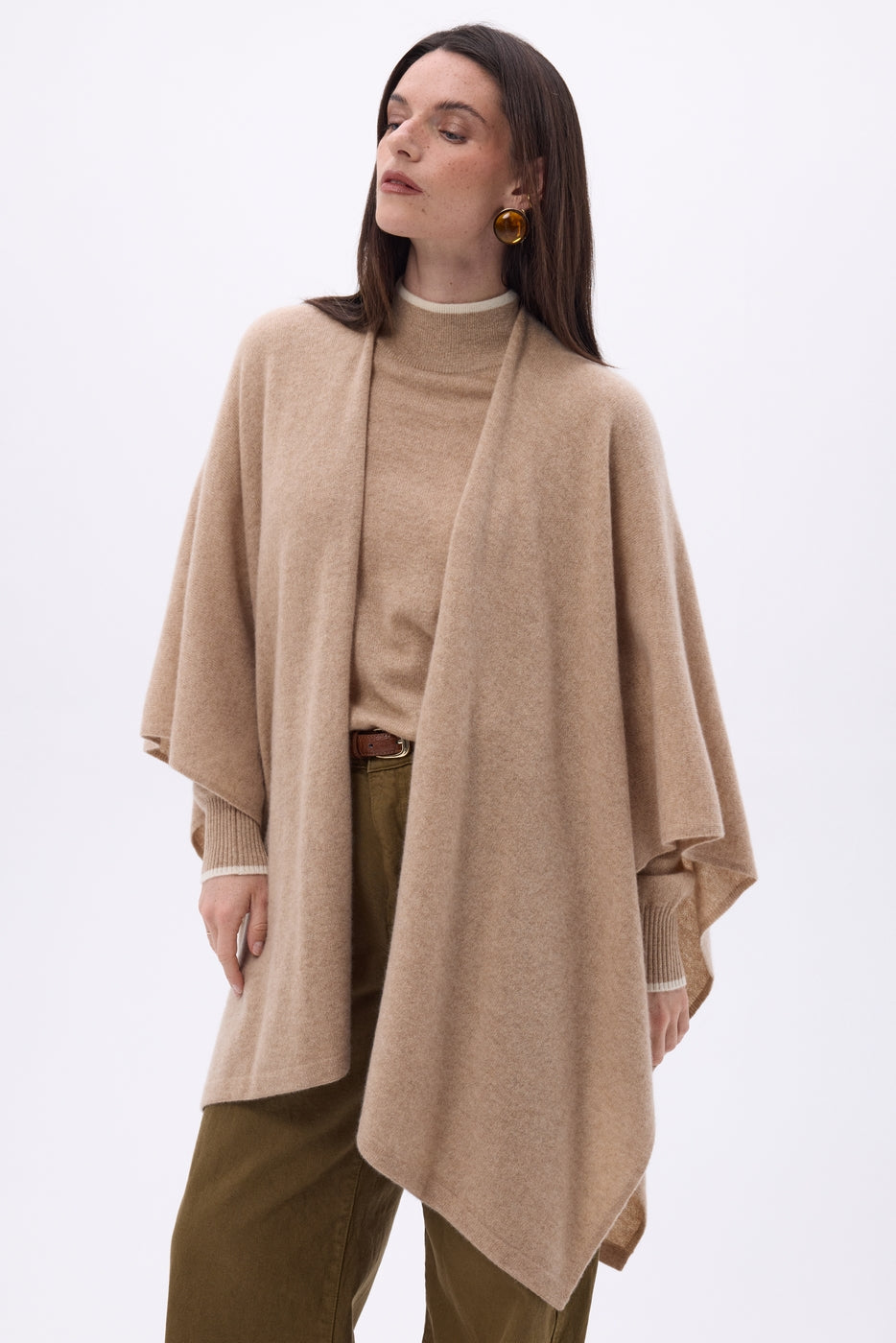 Brise Poncho - Cream Beige - Women
