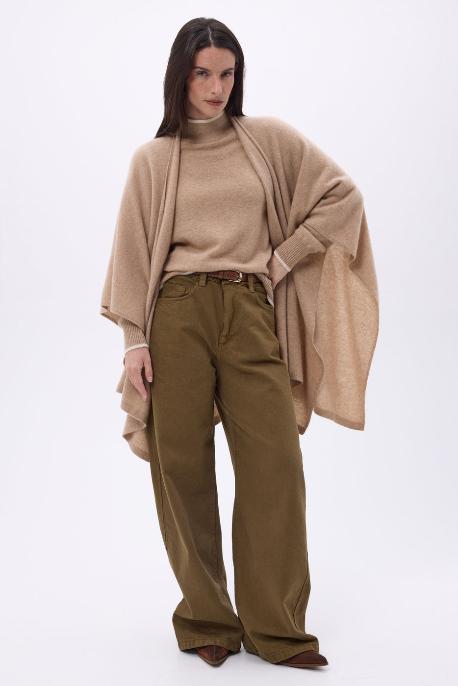 Brise Poncho - Cream Beige - Women