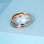 Bague "Tri Or" - Or Tricolore 375/1000