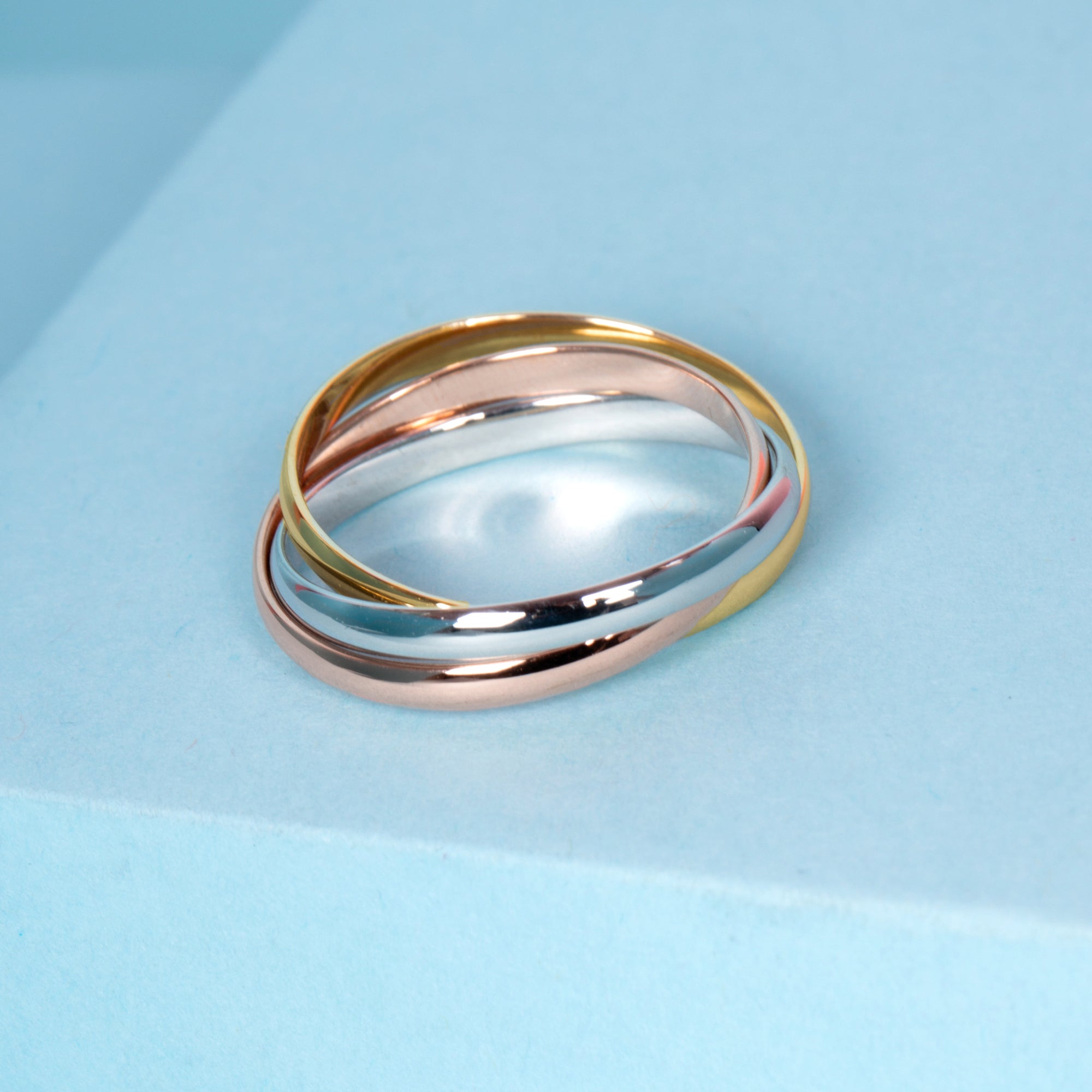 Bague "Tri Or" - Or Tricolore 375/1000