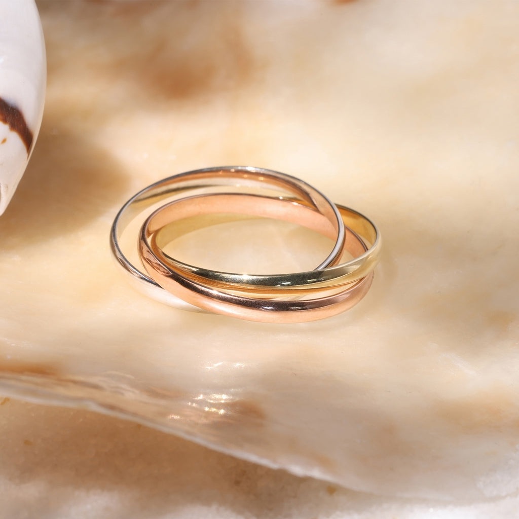Bague "Tri Or" Or Tricolore 375/1000