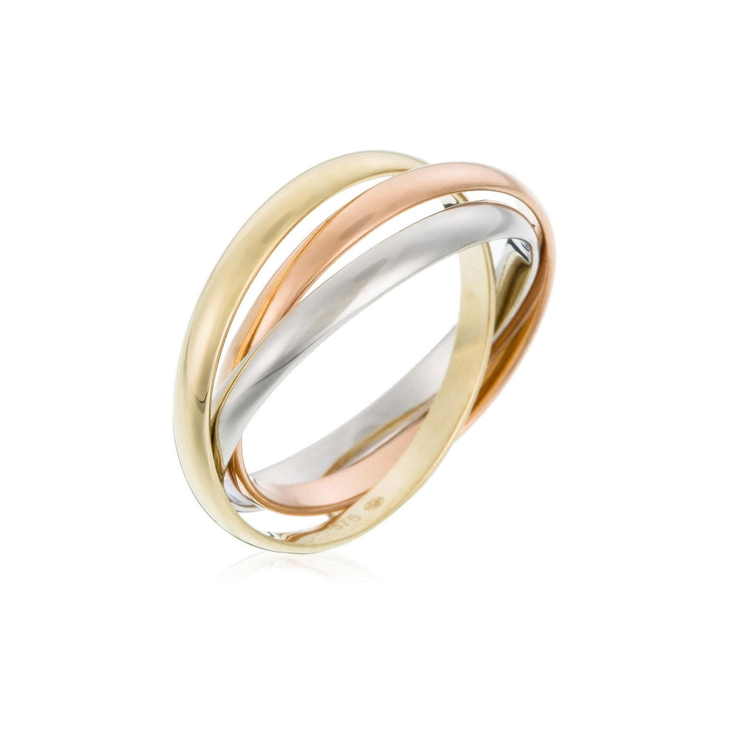 "Tri Gold" Ring 375/1000 Tricolor Gold - 375/1000 Tricolor Gold