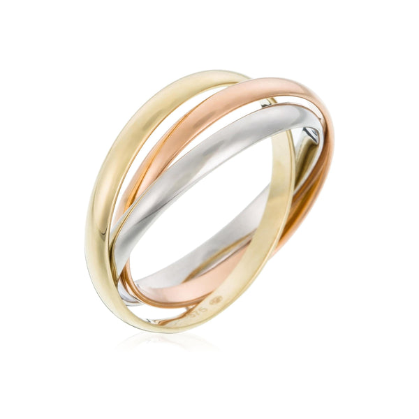 “Tri Gold” Ring 375/1000 Tricolor Gold
