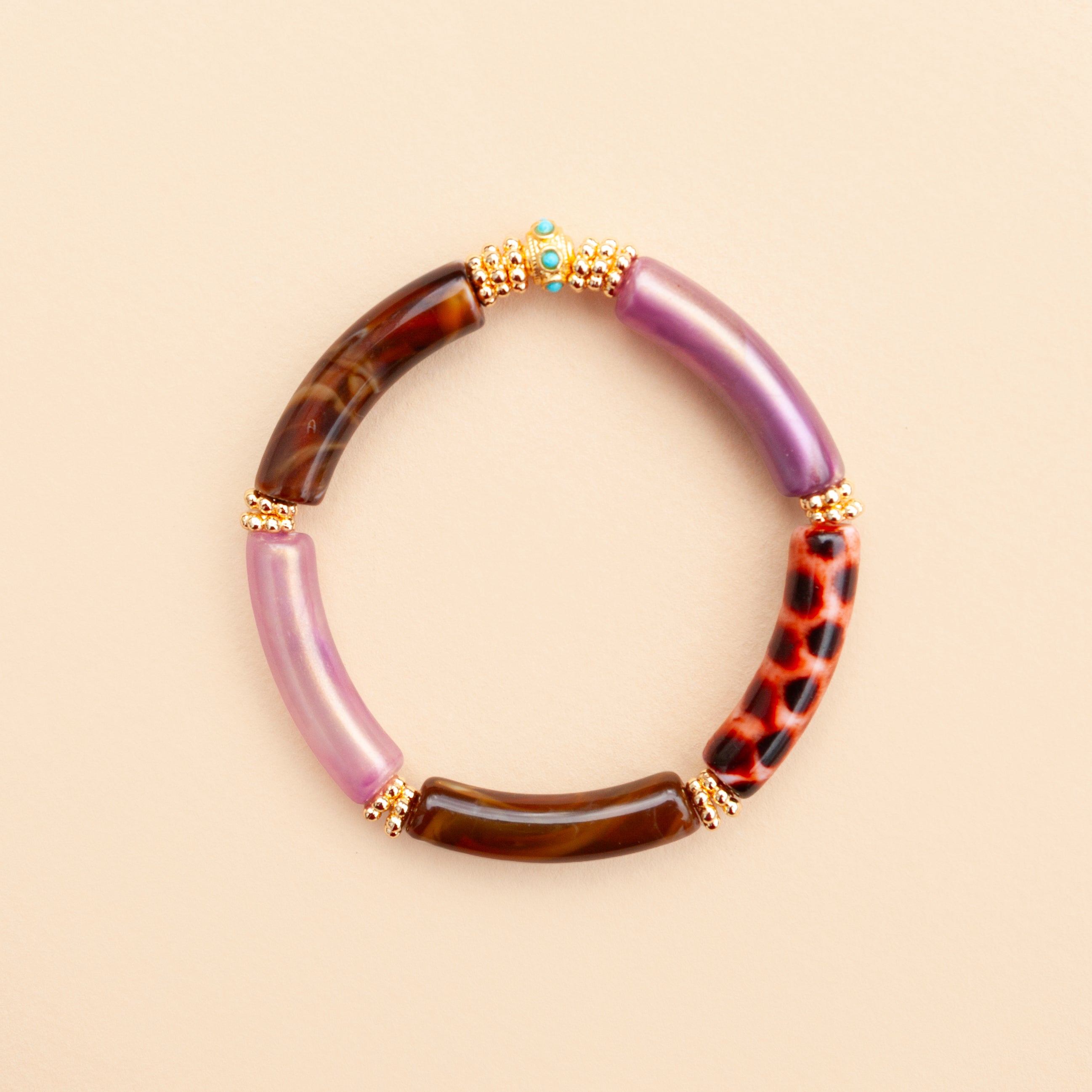 Pulsera Juhu - Brown Rose