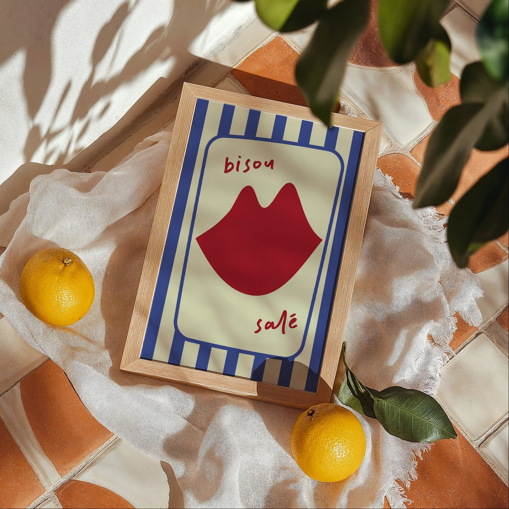 Affiche Bisou Sale - Multi