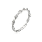 Anillo "Twist" D0.06Cts/29 - Oro blanco 375/1000