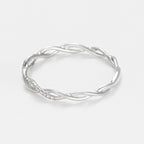 Anillo "Twist" D0.06Cts/29 - Oro blanco 375/1000