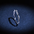 Anillo "Twist" D0.06Cts/29 - Oro blanco 375/1000