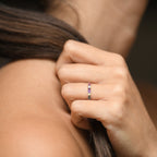 “Hazel” Ring 375/1000 Yellow Gold And Semiprecious St