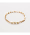 Bague Chaine "Camille" - Or Jaune 375 / 1000 Et Zirconium