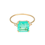 "Hope 0.5Ct/1" Ring - 375/1000 Yellow Gold Topaz And Quartz/Topaz