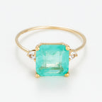 Bague "Espoir 0,5Ct/1" - Or Jaune 375/1000 Et Quartz Bleue/Topaze