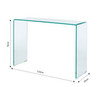 Ginza - Console - Tempered Glass - Transparent
