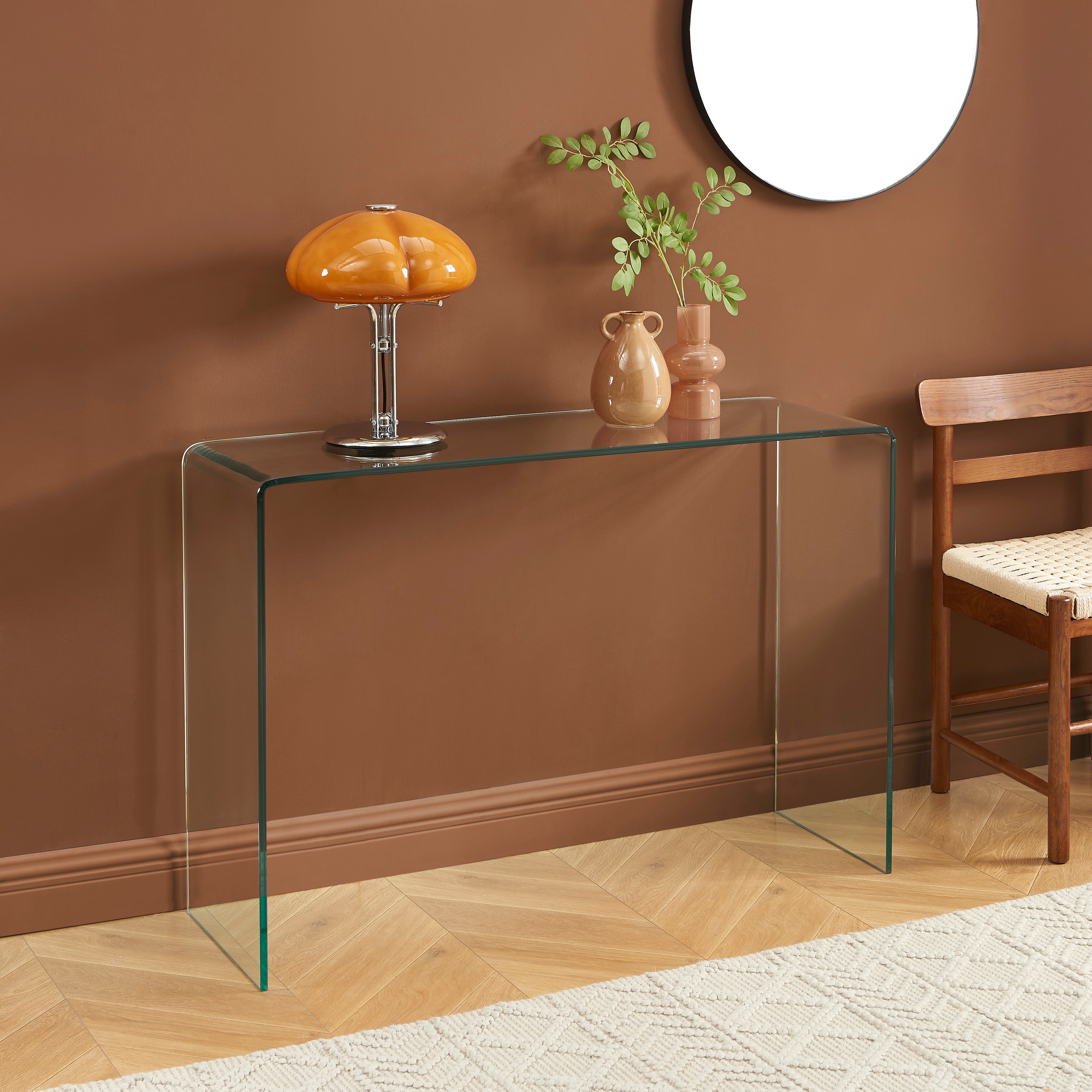 Ginza - Console - Tempered Glass - Transparent