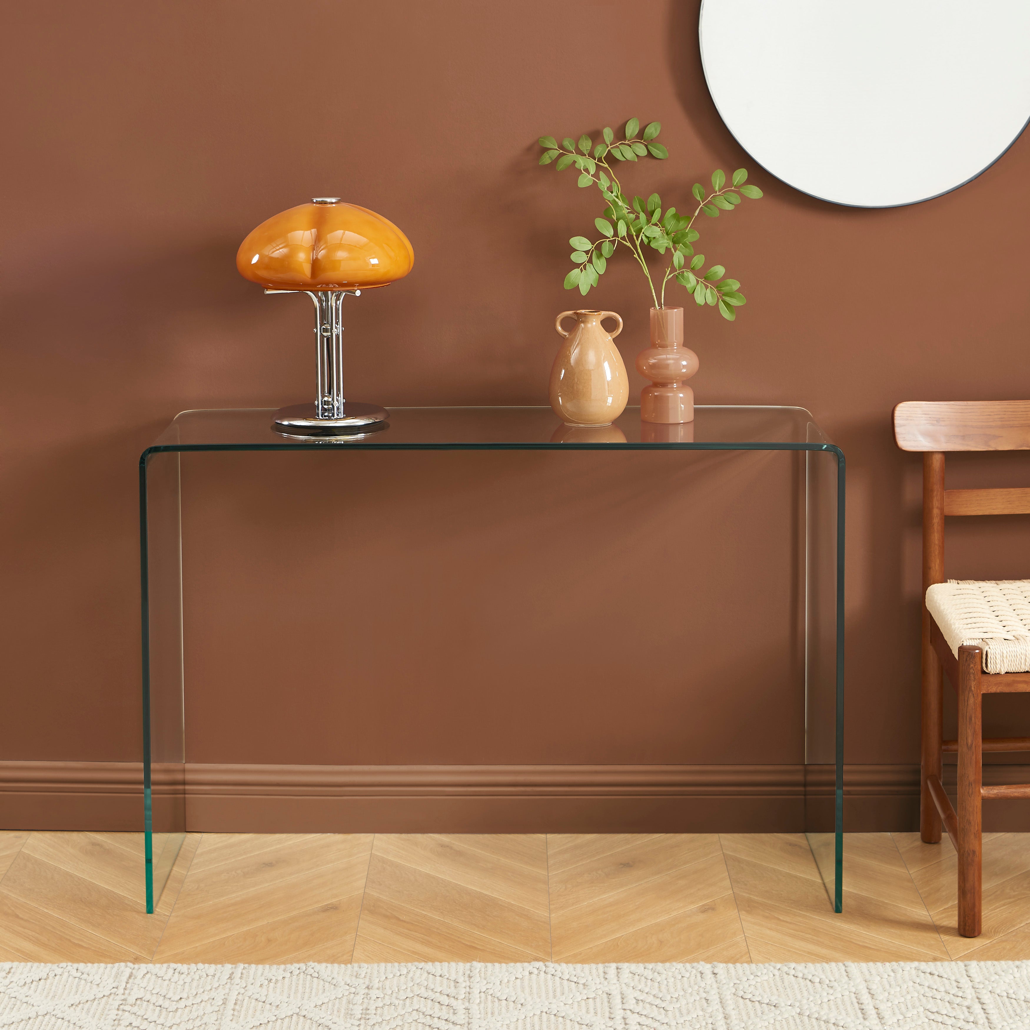 Ginza - Console - Tempered Glass - Transparent