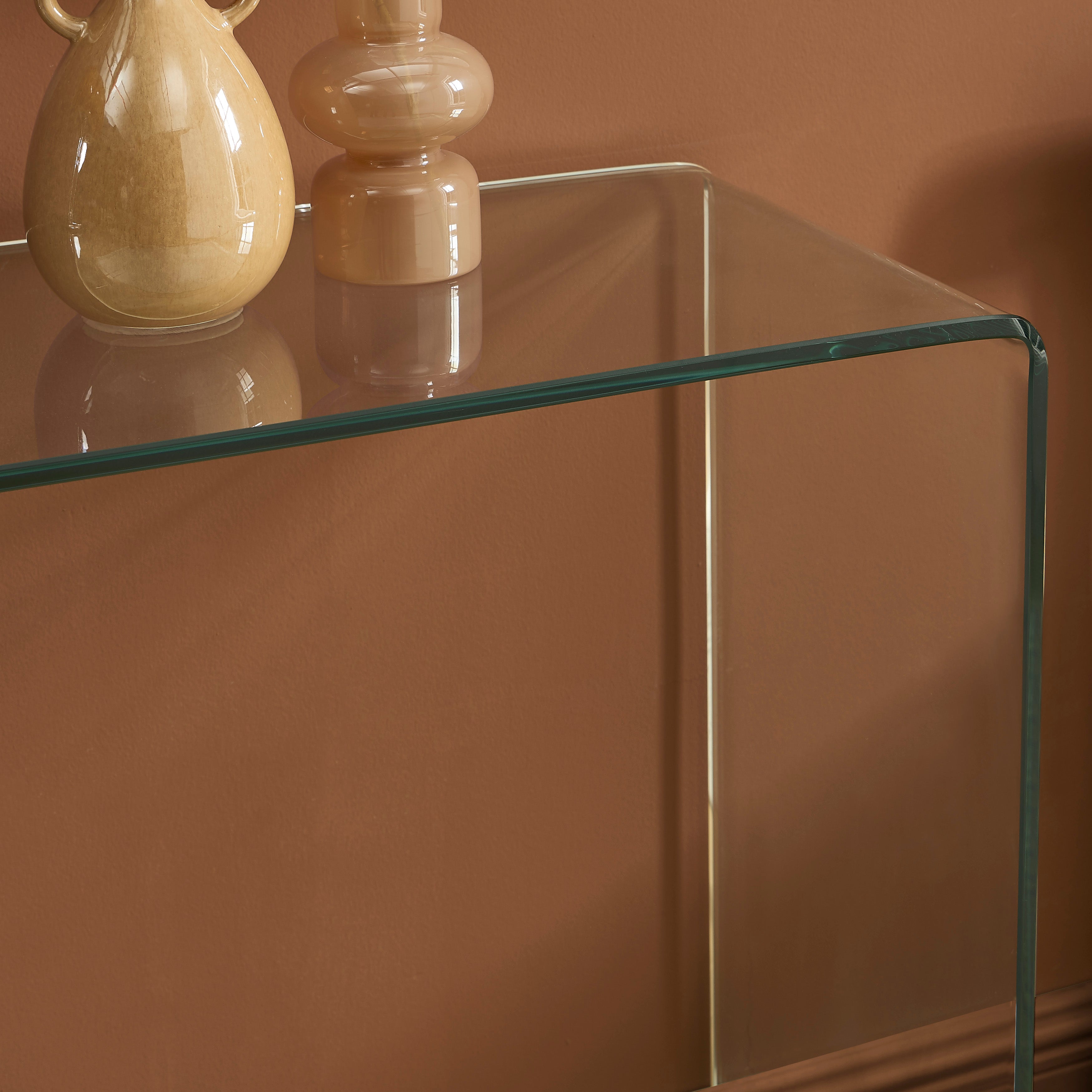 Ginza - Console - Tempered Glass - Transparent