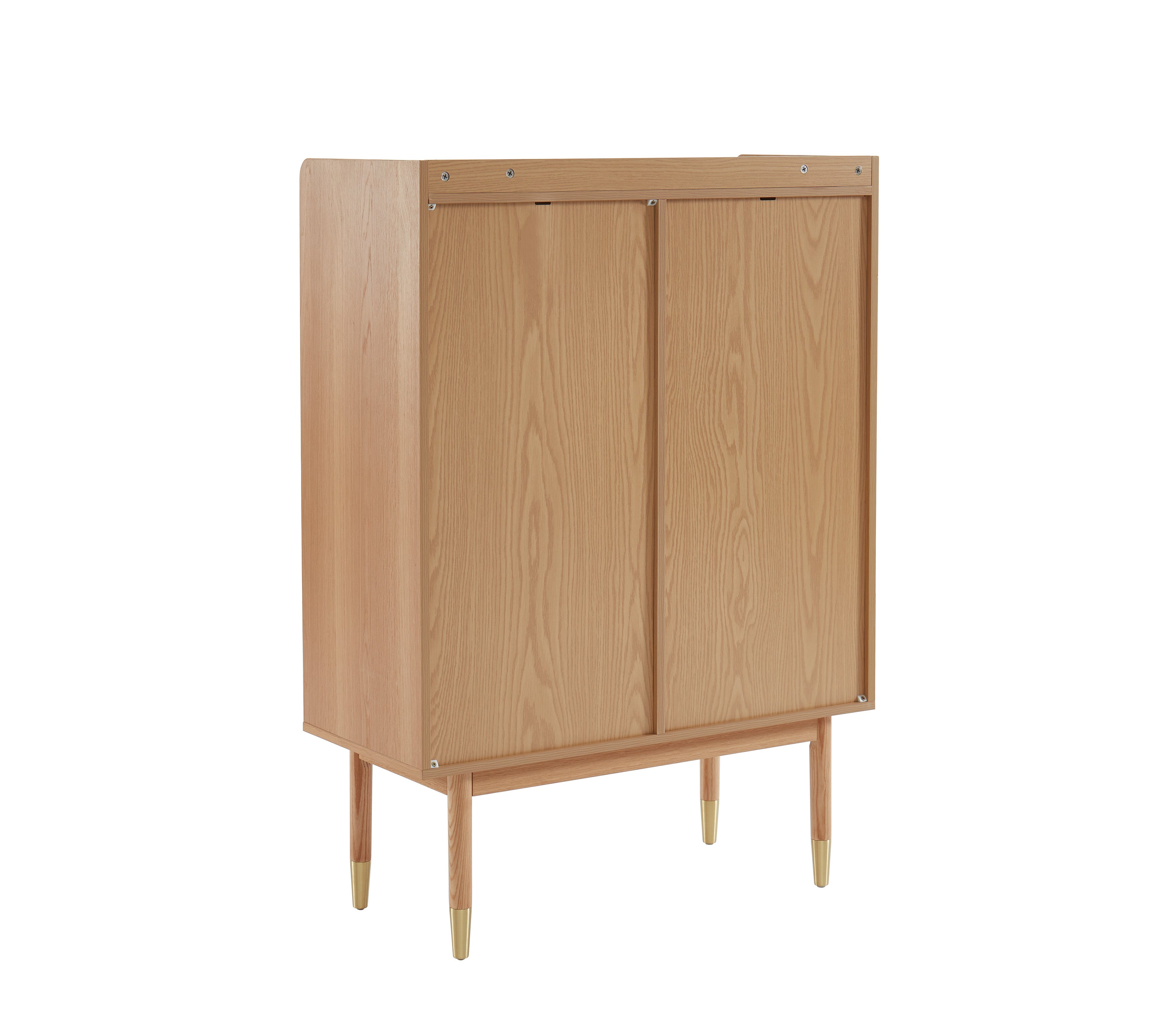 Leon - Sideboard - Oak Veneer And Rattan Canework