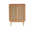 Leon - Sideboard - Oak Veneer And Rattan Canework