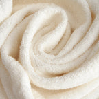 Ensemble De Serviettes De Toilette Et D'Invités Nicol En Éponge De Coton 430 G Avec Volant En Lin Et Coton - Ivoire
