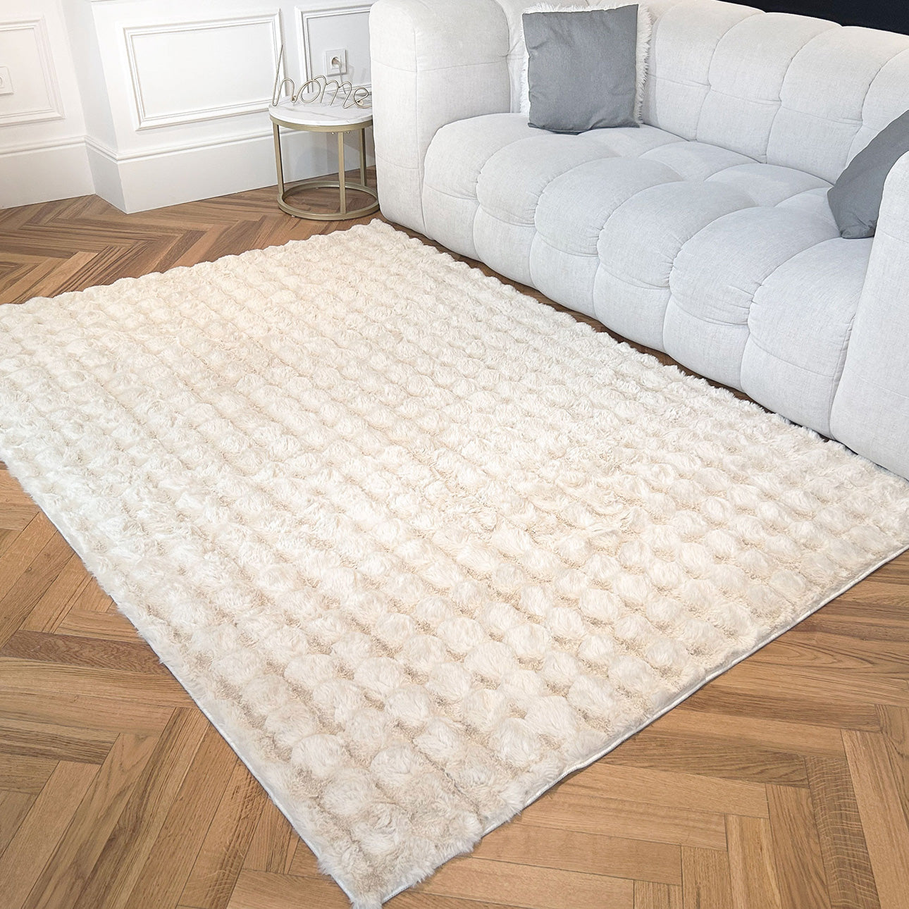 Bubble - Tapis D'Intérieur - Polyester - Beige