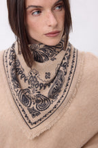 Bandana pequeño Butterfly - Beige crema - Mujer