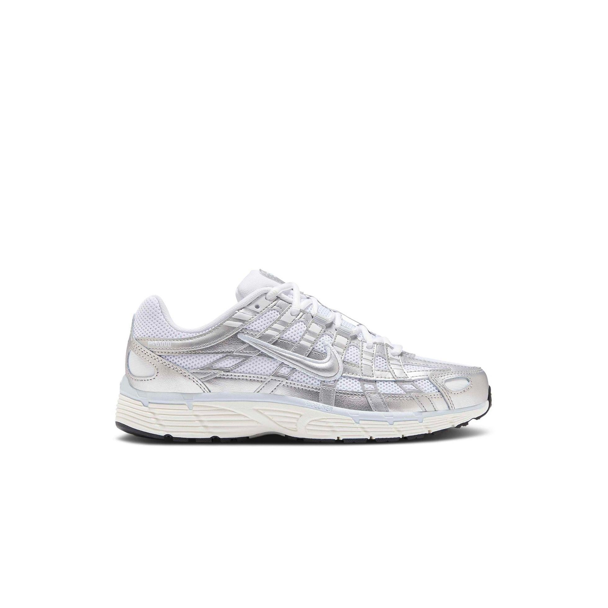 Nike P-6000 White Blue Tint Sail Metallic Silver (W) - Blanc