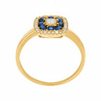Anillo "Volga" Diamantes 0.03/8 y Zafiro 0.58/8 - Oro amarillo 375/1000