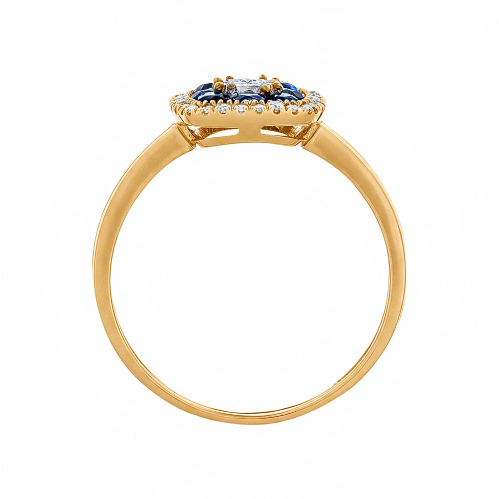 Anillo “Volga” D0.03/8 y Zafiro 0.58/8