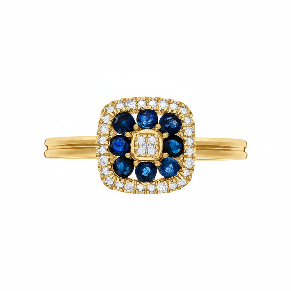Anillo “Volga” D0.03/8 y Zafiro 0.58/8