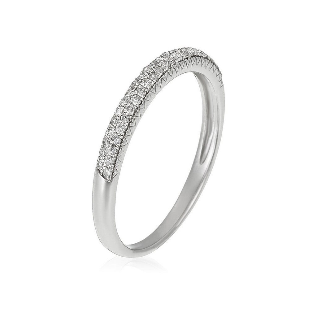 Anello "Alliance Foch" Diamanti 0,15/50 - Oro Bianco 375/1000